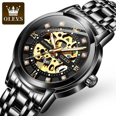 China Chronograph 2023OLEVS 9901Men Watches Mechanical Mens Sports Wrist Watch Fashion Business Cavity Design Luxury Automatic Wrist Watch For Man for sale