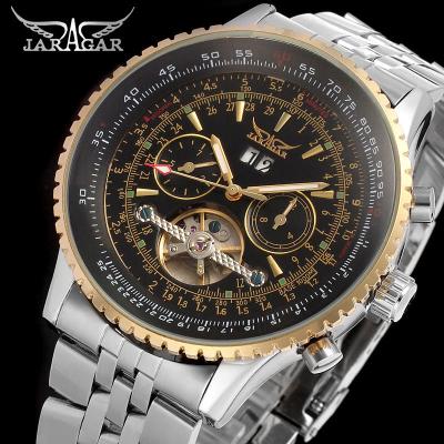 China Big Face Chronograph 2023Male Automatic Watch Jargar Pilot Tourbillon Skeleton Mechanical Mens Luxury Custom Wristwatches for sale