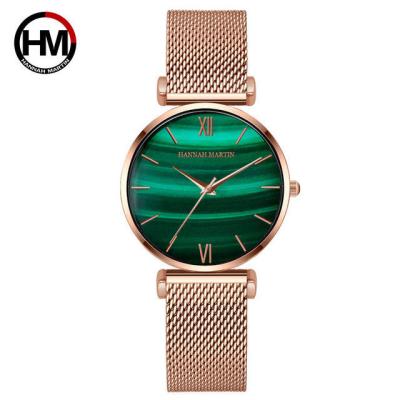 China 2023 Classic Minimalist Hannah Martin HM-152 Chronograph Women Quartz Wristwatches Green Color Ladies Watches Private Label for sale