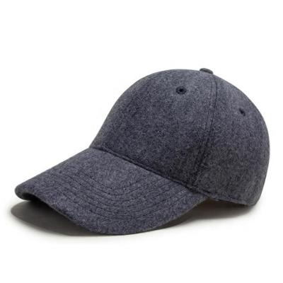 China Wholesale COMMON Autumn Winter Warm Baseball Cap Wool Blend Sports Hat for sale