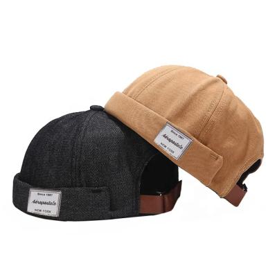 China Wholesale Custom Baseball COMMON Sports Hip Hop Fashion Denim Cotton Wash Docker Hat Brimless Hat for sale