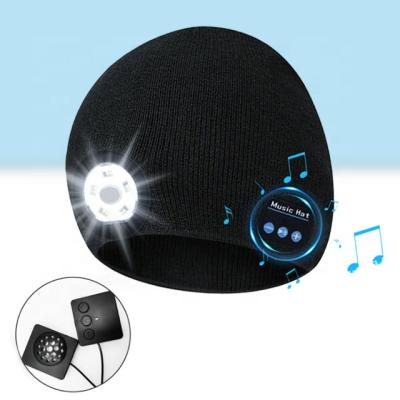 China Practical JOINT Winter Leisure Sport Custom Knitted Led&bluebooth Hat Cap for sale