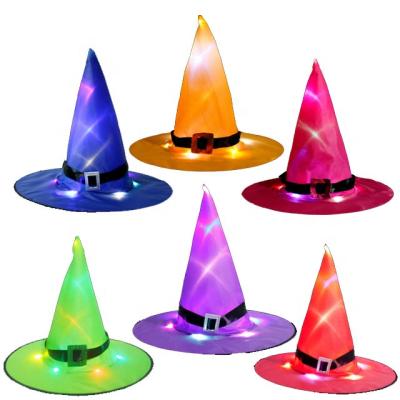 China JOINT Hot Sale Halloween Party Decoration Glowing Magician Custom Led&bluebooth Hat for sale