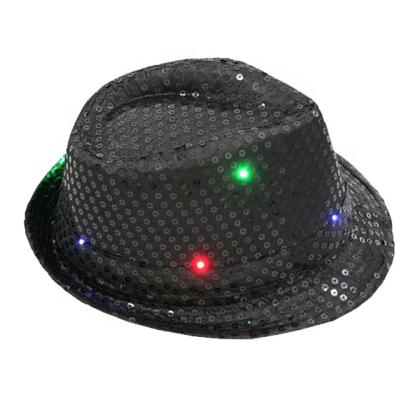 China Wholesale COMMON Fedora Custom Logo Cowboy Led Luminous Hat for sale