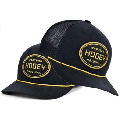 China Wholesale Custom Embroidery 6 Panel COMMON High Quality Cotton Trucker With Rope Cap Hats for sale