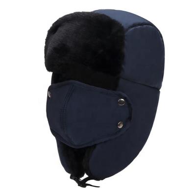 China Winter Earflaps Winter Mask Nose Protection Windproof Trapper Cap Hat Waterproof for sale