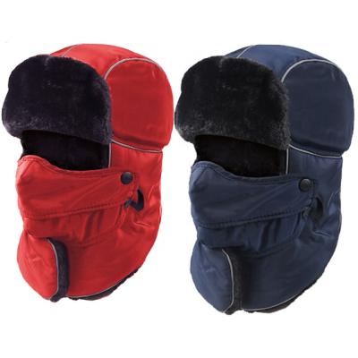 China Winter Waterproof Unisex Raincoat Cotton Earflap Neck Protector Warm Trapper Cap Hat for sale