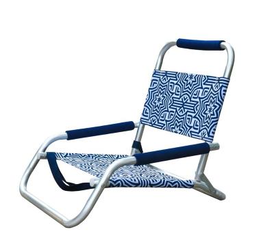 China Foldable Beach Chair Metal Frame Camping Beach Seat With Shoulder Beach Chair for sale