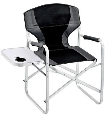 China Aluminum frame folding beach chair high quality director chair with side table for sale