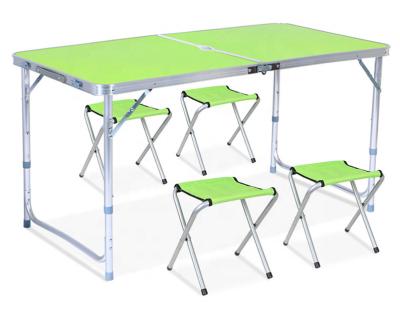 China Outdoor Folding Picnic Table Outdoor Height Adjustable With 4 Chairs for sale