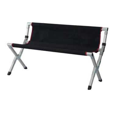 China Bench Aluminum Camp Chair Portable Double Seat Aluminum Frame Folding Chair for sale