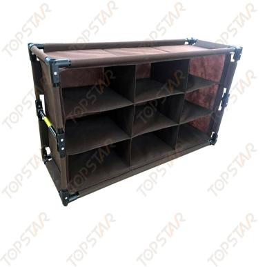 China Foldable Salon Promotional Nonwoven Fabric Storage Organizer Rack for sale