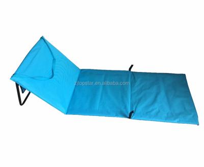 China Backrest Folding Beach Mat Adjustable Steel Seat for sale