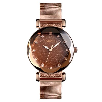 China skmei 9188 ladies watch women oem purple day/date starry sky stainless elegant elegant brown watch watch for sale