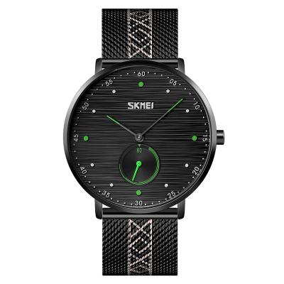 China Fashion SKMEI 9218 Japan Movt Stainless Steel Strap Waterproof Back Quartz Watches Water Resistant for sale