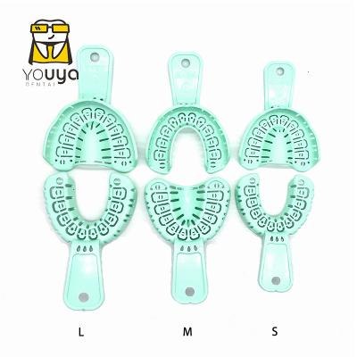 China 3 Pair Eco - Friendly Pack Plastic Disposable Dental Antoclave Implant Impression Tray for sale