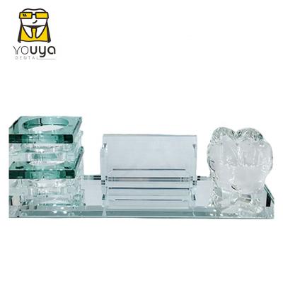 China Durable Dental Crystal Tooth With Pen Holder And Business Card Holder for sale