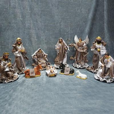 China Europe American Nativity Scene Figurines Christmas Ornament Home Decoration Nativity Set Holy Family Statue for sale