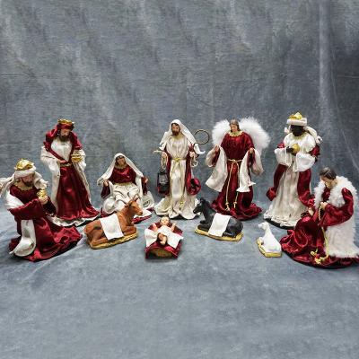 China Classic Religious Catholic Nativity Scene Figurines Christmas Resin Christmas Family Statue Family Statue Set for sale