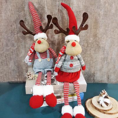 China Christmas Home Decoration Reindeer Figurines Christmas Plush Toy for sale