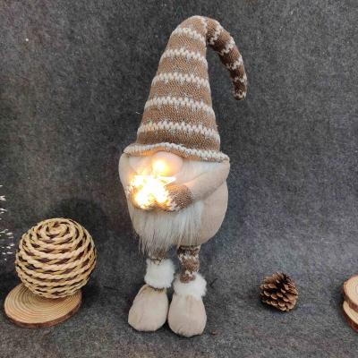 China Gnomes 2022 Swedish Doll Decor Santa Elf Christmas Ornaments Handmade Easter Day LED Gnomes Scandinavian Tomte Elf with Led Light for sale