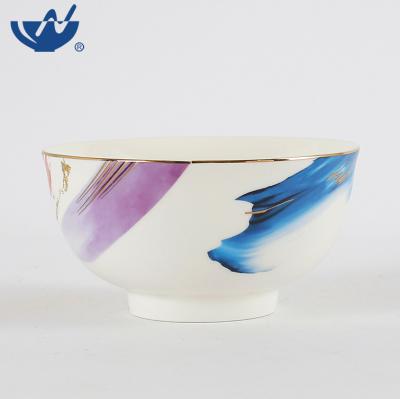 China Chaozhou viable wholesale gold rimmed toilet bowl supplier home reusable white bowl from china for sale