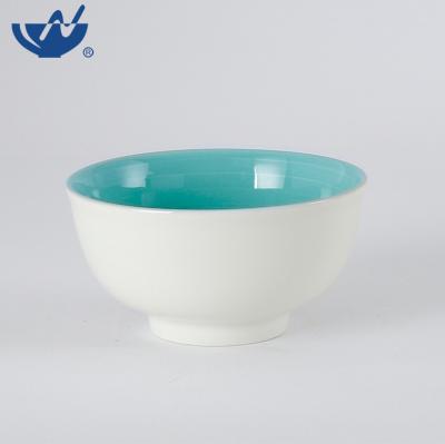 China Sustainable High Temperature Bone China Salad Bowl Ceramic Glaze New Restaurant Tableware Porcelain Stained Bowls for sale