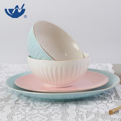 China Viable Factory Direct Sale Kitchenware Kitchen Ceramic Serving Bowl Porcelain Soup Bowl for sale