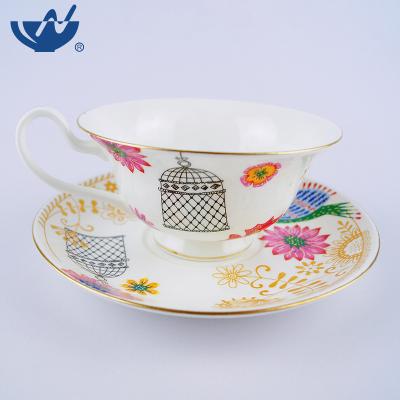 China Hot Selling Art Ceramic English Afternoon Tea Mug Luxury Luxury Viable for sale