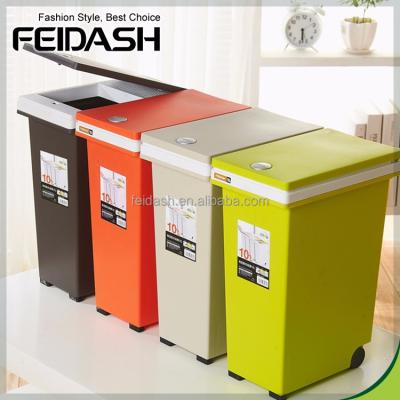 China Viable wholesale custom logo plastic trash can for sale