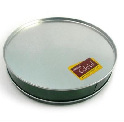 China Wholesale Round Christmas Tin Box with Flat Lid for sale