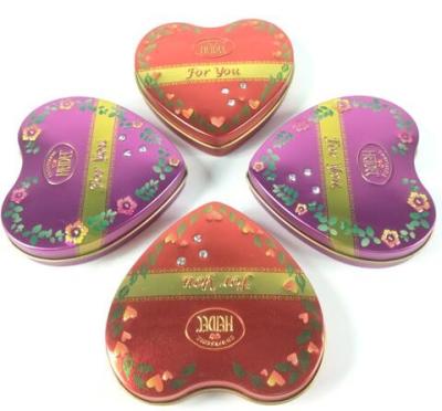 China Metal Heart Tin Boxes for sale