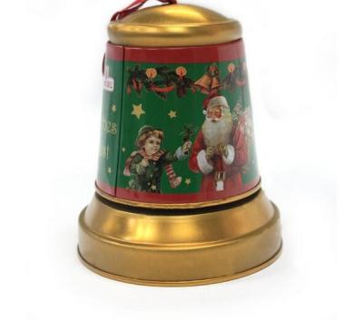 China Christmas Jingle Bell Tins for Candy for sale