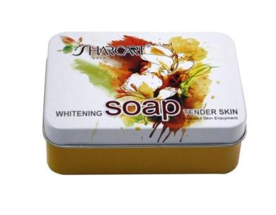 China Rectangle Soap Tin Container with EVA Insert for sale