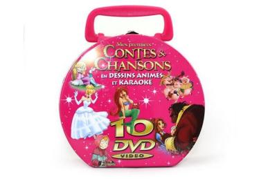 China custom DVD tin case with handle for sale