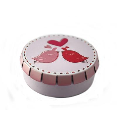 China Small Round Metal Click Clack Box for Chocolates for sale