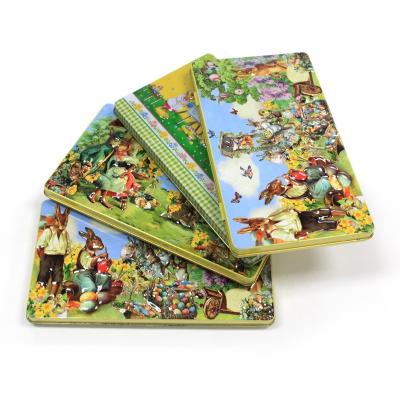 China Wholesale Easter rectangular tin box for chocolates for sale