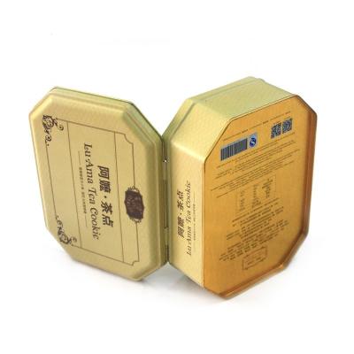 China Antique octagonal tea cookie metal tins wholesale for sale