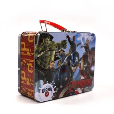 China Marvel Avengers Metal Tin Lunch Box for sale