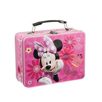 China Disney Minnie Metal Lunch Tin Tote   Disney Jr. Mickey Mouse Lunch Tin Tote for Puzzle  Disney Mickey & Minnie Large for sale