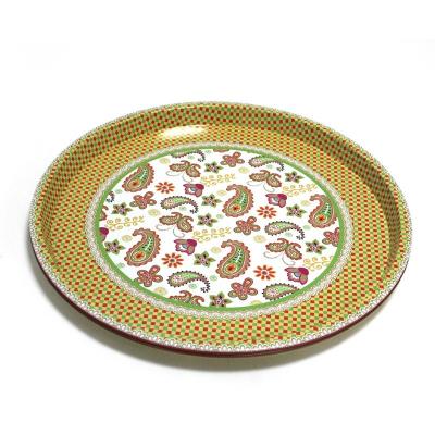 China Round Deep Serving Metal Tray for sale