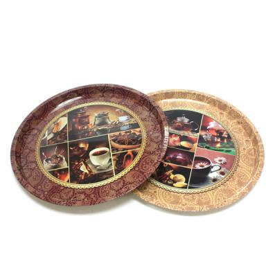 China premium round serving tin trays for sale