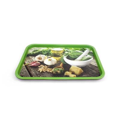 China printed rectangular food tin trays for sale