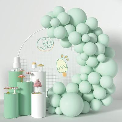 China Birthday Wedding Baby Party Decoration 80 PCS Green Macaron Color Wedding Birthday Party Decoration Latex Balloon Set for sale