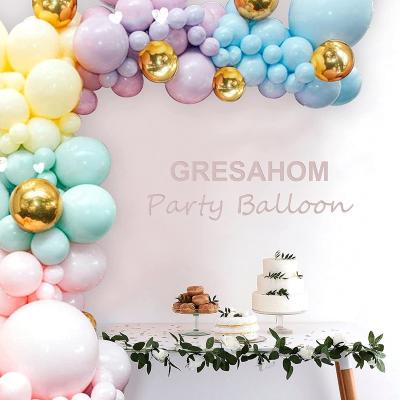 China Birthday Wedding Baby Party Decoration Balloon Garland Kit Rainbow Pastel Balloons Assorted Color Macaron Balloons For Baby Shower for sale