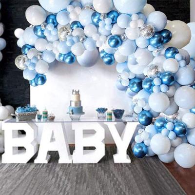 China Christmas Birthday Wedding Party Decoration Baby Shower Gender Reveal Party Balloons Decoration Balloons Blue Balloon Arch Garland Kit for sale