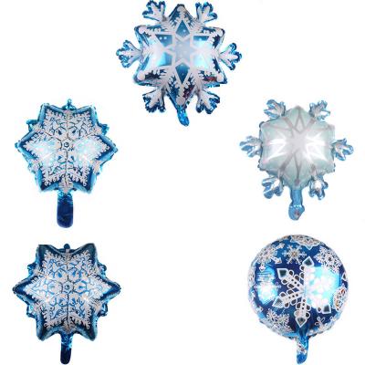 China New Foil Film Winter Snowflakes Stars Birthday Shaped Foil Foil Balloons Wholesale for sale