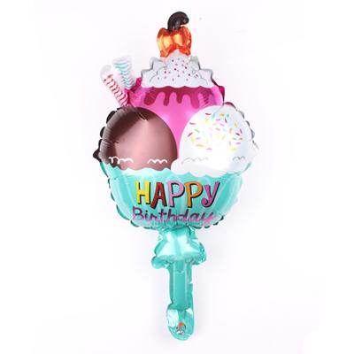 China New Birthday Wedding Baby Party Decoration Air Inflate Cute Mini Inflatable Food Globos Pastrie Cake Donut Pizza Burger Foil Mylar Balloons for sale