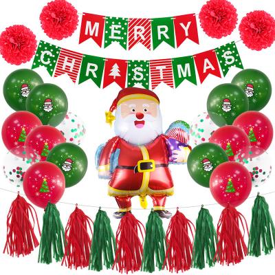 China Santa Claus Balloon Red Green Aluminum Foil Xmas Party Day School Hotel Party Decoration Decoration Film for sale