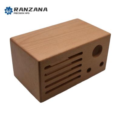 China Manufacturing Equipment CNC Machining Beech Wood Milling Machine Custom Made Bamboo Wood Oak Speakers Parts Services for sale